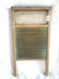 Primitive Washboard W/Brass Insert Is 24