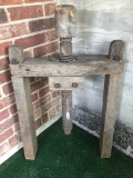 Primitive Wooden Screw In Frame