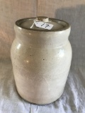 Antique Stoneware Container W/Lid