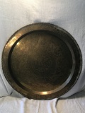 Large Engraved Brass Display Tray Is 30