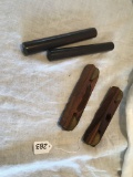 Pair Of Belly Dancer Finger Cymbals + (2) Rosewood Music Sticks