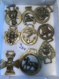 (9) Brass Decorator Emblems From England