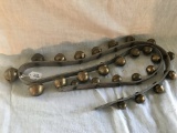 Set Of (26) Graduated Sleigh Bells On Leather Strap