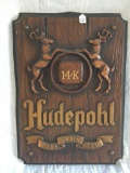 Plastic Hudepohl 14-K Beer Sign