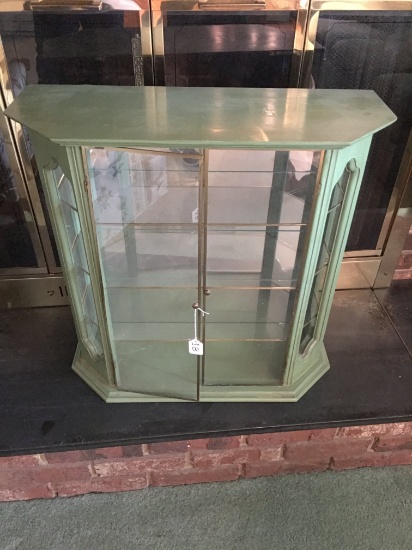 Hanging 3-Shelf Curio Cabinet W/Glass Doors