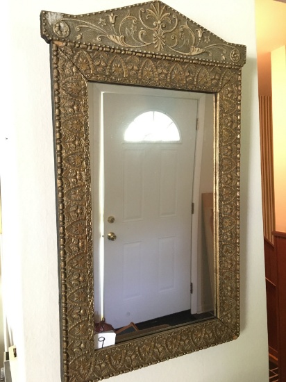 Antique Gesso Framed Wall Mirror