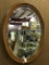 Oval Maple Hanging Beveled Mirror