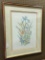 Framed Floral Print Artist Signed 