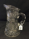 Vintage Pressed & Etched Pitcher Is 10