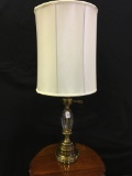 Brass & Glass Decorator Lamp Is 38