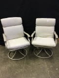 (2) Matching Outdoor Aluminum Chairs Are 39