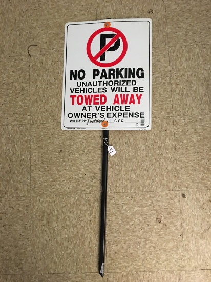 15" x 19" No Parking Sign,  Cafeteria