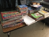 5' Adj. Leg Table W/All School Books On Table & Below,  Cafeteria