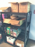 Plastic Shelving W/Books & Craft Supplies & Misc., Cafeteria