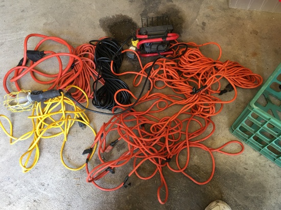 6 Extension Cords/Trouble Light-Some Repairs