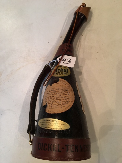 Vintage Dickel Amber Bourbon Bottle Is 16" Tall
