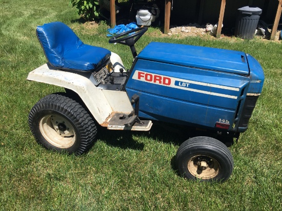 Ford 145 Garden Tractor W/Mower & Snow Plow Blade