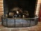 Iron & Brass Fireplace Fender Is 42