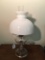 Antique Oil Lamp W/Milk Glass Shade Is 20