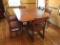 Antique Oak Dining Room Table W/Drop Leaves & (6) Chairs