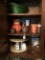 Cupboard W/Pitcher & Misc. Of All Kinds