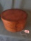 Round Wooden Lidded Pantry Box