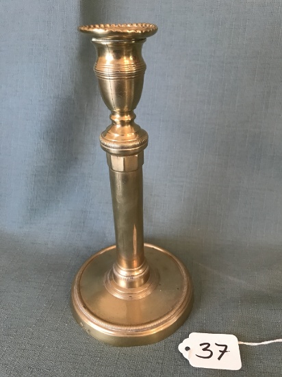 Brass Antique Candle Stick-(Few dings on base)