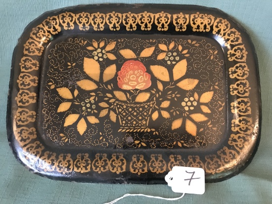 Early Japanned Tin Tray