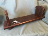 Early Wooden Book Holder W/Symbol Cut-out On Ends