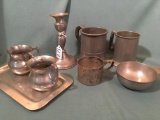 (8) Pieces Of Pewter As Shown