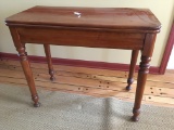 Antique Cherry Game Table W/Flip-Over Top