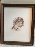 Edna Hibel Limited Edition Framed Print ##174/300-Artist Signed