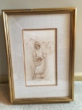 Edna Hibel Framed Print-Signed Artist Proof