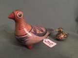 Pottery & Enameled Birds