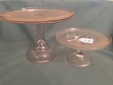 (2) Glass Cake Stands