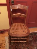 Antique Caned Chair Is 33