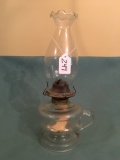 Antique Oil Lamp W/Finger Hold Is 12.5