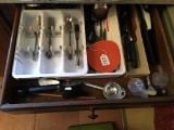 Drawer Of Flatware & Kitchen Utensils