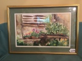 Framed & Matted Watercolor By E. Hansin Is 14