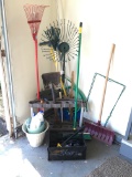 Corner Lot In Garage W/Tools, Tool Holder, & Misc. As Shown