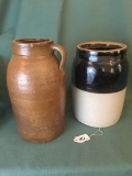 (2) Stoneware Containers are 9.5