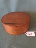 Round Wooden Lidded Pantry Box