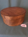 Round Wooden Lidded Pantry Box