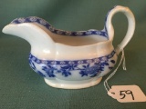 Flo-Blue Gravy Boat By Minton's, England