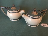 Unusual Hall Lidded Pitchers W/Lids