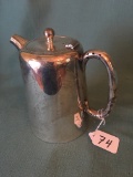 Silverplated Hotwater Pitcher Marked 