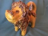 Folk Art Pottery Lion