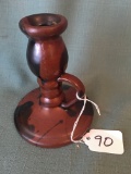 Pottery Glazed Candle Holder Is 5