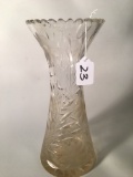 Vintage Etched Vase Is 12