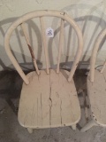 Pair Of Wooden Child's Chairs-Some Wood Splitting